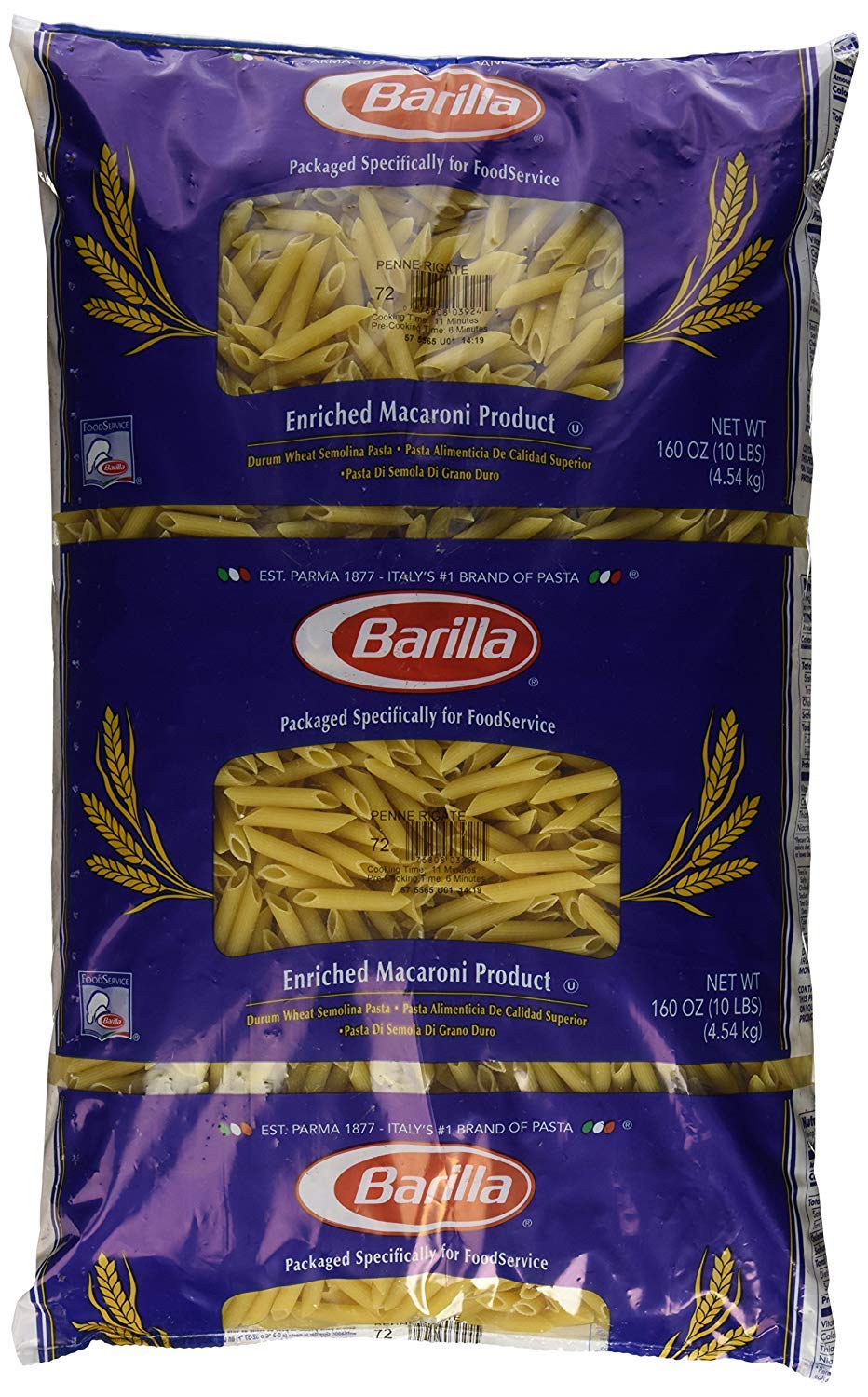 Amazon.com : Barilla Penne Rigate Pasta, 160 oz. Bag (Pack of 2